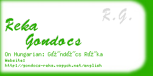 reka gondocs business card